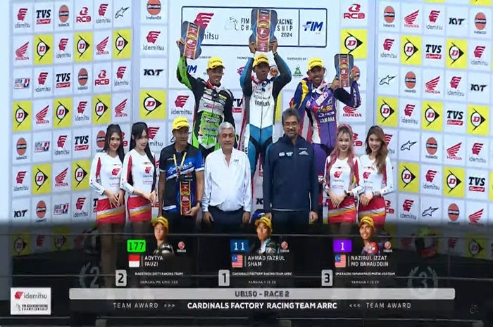 Pembalap Indonesia Adytya Fauzi Amankan Podium Race 2 ARRC Malaysia 2024 UB150 Penuh Perjuangan